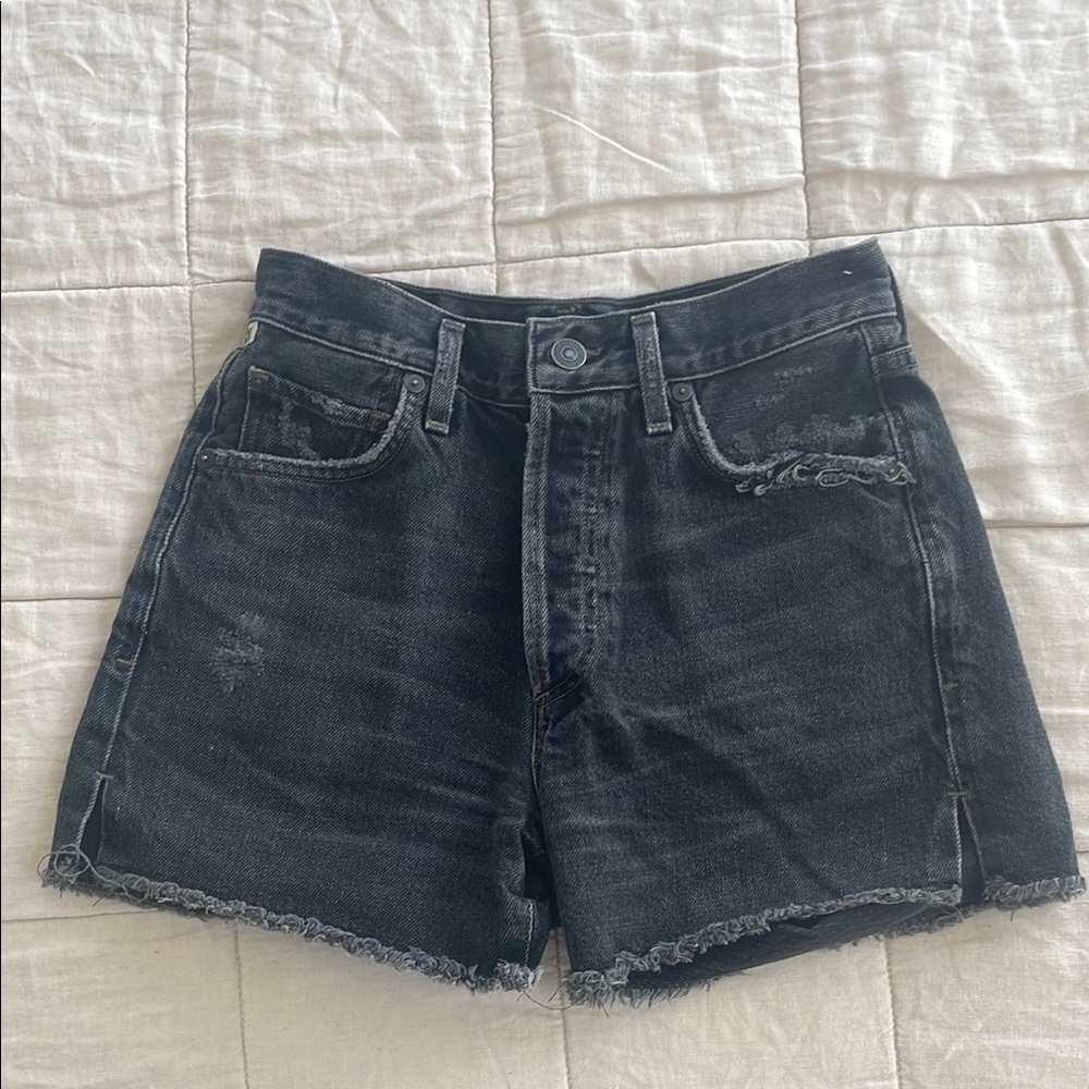 Citizens of Humanity Nikki high rise short size 24 black denim